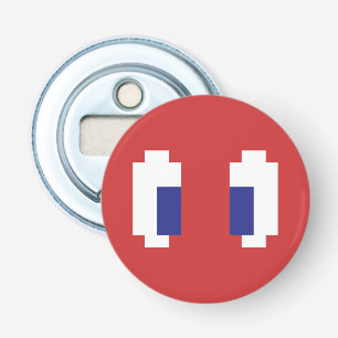 8 Bit Pixel Manga Eyes Bottle Opener