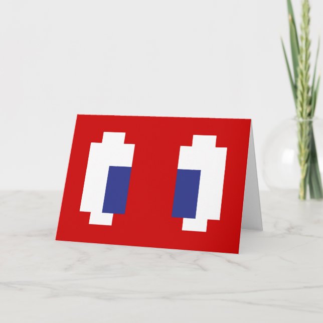 8 Bit Pixel Manga Eyes Card (Front)