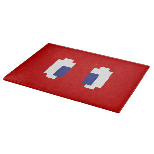 8 Bit Pixel Manga Eyes Cutting Board