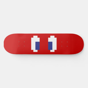 8 Bit Pixel Manga Eyes Skateboard