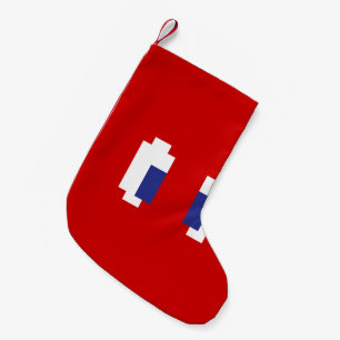 8 Bit Pixel Manga Eyes Small Christmas Stocking