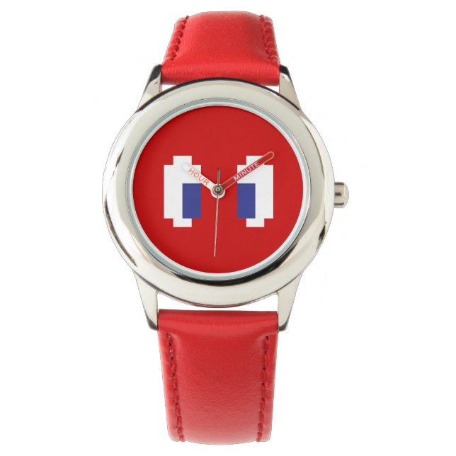 8 Bit Pixel Manga Eyes Watch (Front)