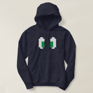 8 Bit Pixel Manga Green Eyes Hoodie
