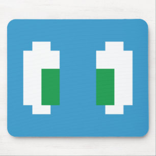 8 Bit Pixel Manga Green Eyes Mouse Mat