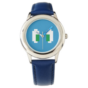8 Bit Pixel Manga Green Eyes Watch