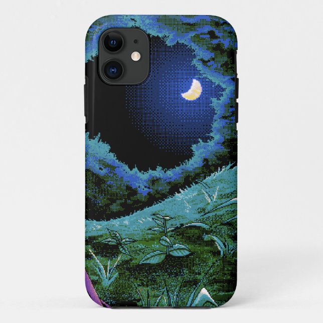 8 Bit Pixel Moonlight Case-Mate iPhone Case (Back)