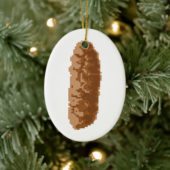 8 Bit Pixel Poop Ceramic Tree Decoration (Tree)
