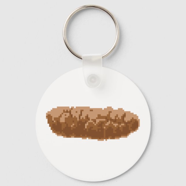 8 Bit Pixel Poop Key Ring (Front)