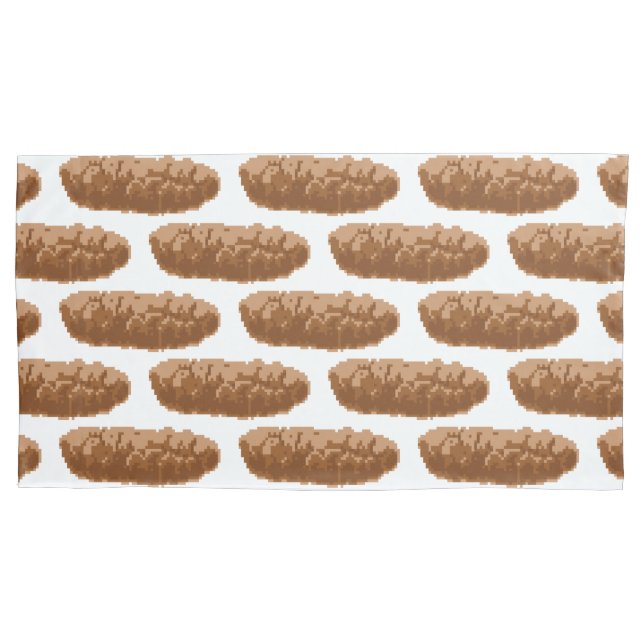 8 Bit Pixel Poop Pillowcase (Front-Left)