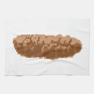 8 Bit Pixel Poop Tea Towel