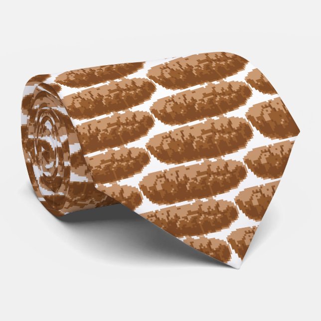 8 Bit Pixel Poop Tie (Rolled)