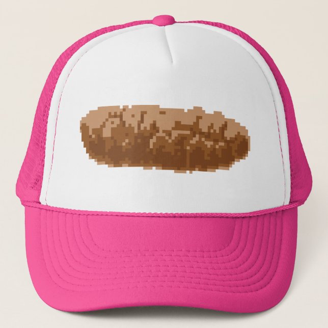8 Bit Pixel Poop Trucker Hat (Front)