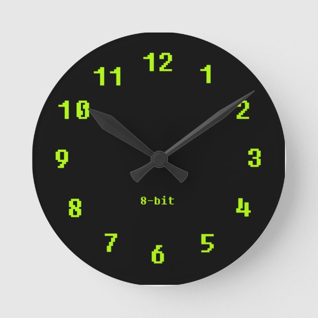 8-Bit Pixel Round Clock (Front)