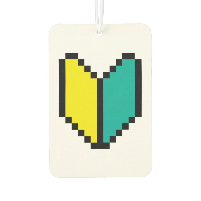 8 Bit Pixel Wakaba / Shoshinsha Mark Car Air Freshener (Back)