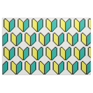8 Bit Pixel Wakaba / Shoshinsha Mark Fabric