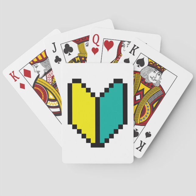 8 Bit Pixel Wakaba / Shoshinsha Mark Playing Cards (Back)