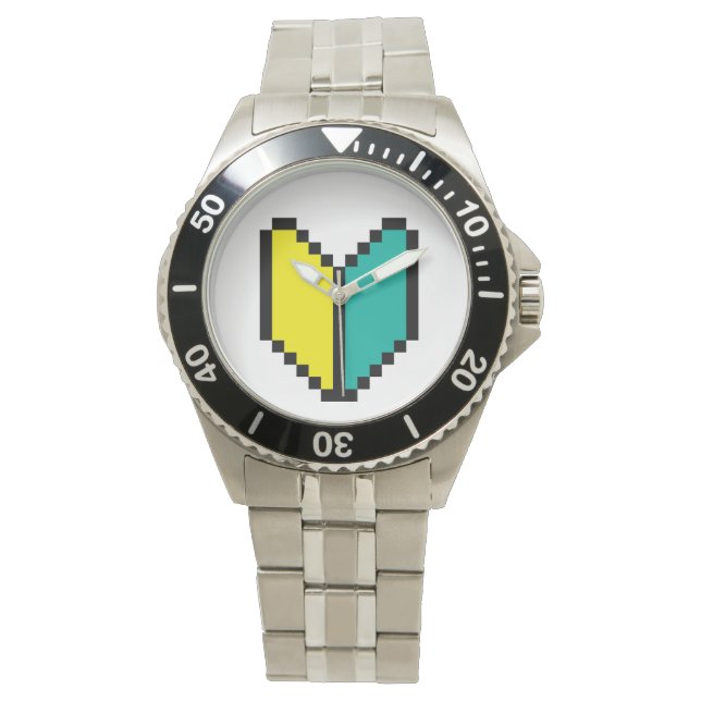 8 Bit Pixel Wakaba / Shoshinsha Mark Watch (Front)