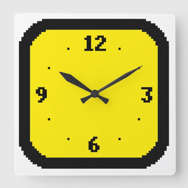 8-bit Pixels Arcade (Any Colour) Wall Clock (Front)