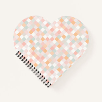 8-Bit Rainbow Pixel Block Computer Game Notebook