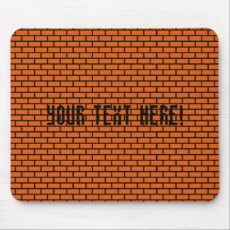 8-Bit Retro Brick, Orange Mouse Mat