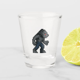 8-bit Retro Werewolf  Shot Glass