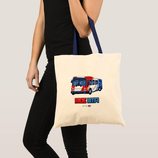 8-bit Ride UTA Bus Tote Bag (Front (Product))