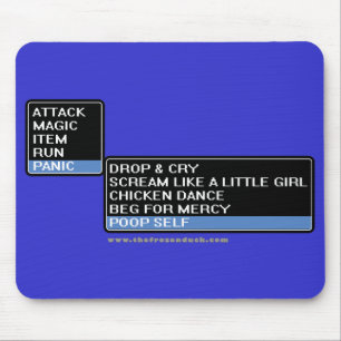 8 Bit RPG Battle Menu Mouse Mat