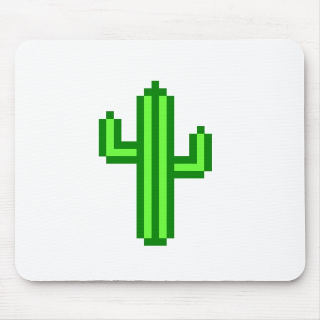 8-bit Saguaro Cactus Mouse Mat (Front)