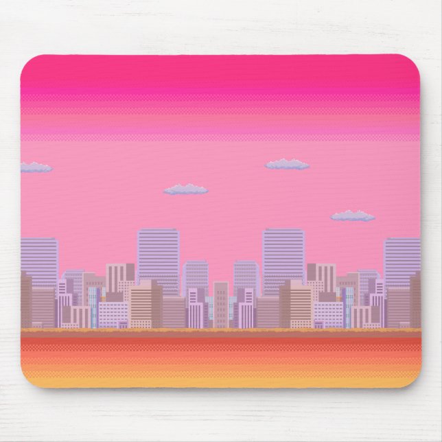 8-bit Skyline Mouse Mat (Front)