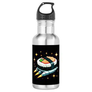 8-Bit Space Sushi Adventure - Cosmic Cuisine Art 532 Ml Water Bottle