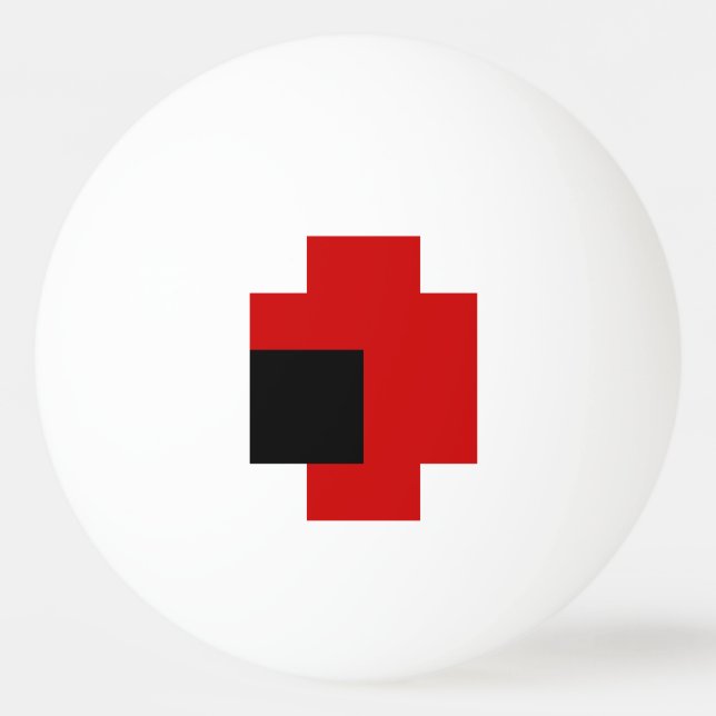 8 Bit Spooky Red Eye Ping-Pong Ball (Front)