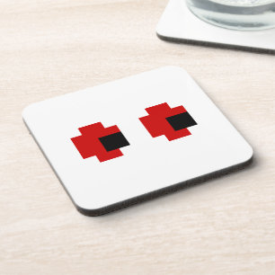 8 Bit Spooky Red Eyes Coaster