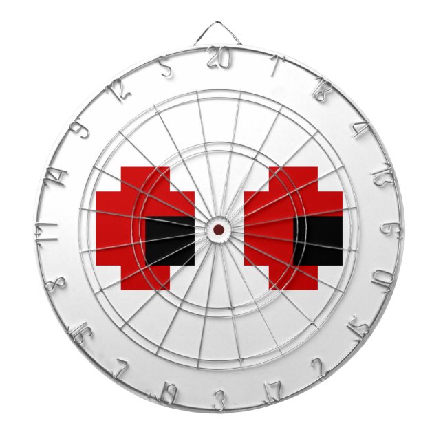 8 Bit Spooky Red Eyes Dartboard (Front)
