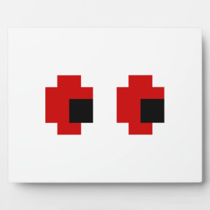 8 Bit Spooky Red Eyes Plaque