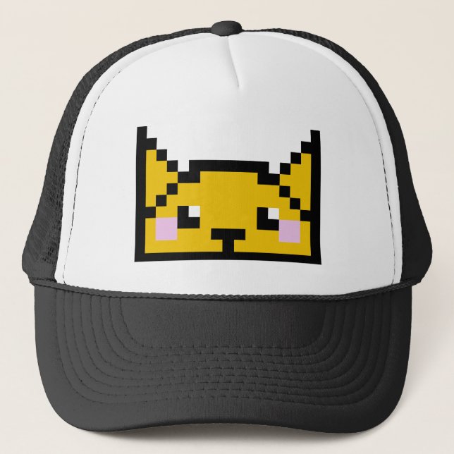 8 Bit Taco Cat Trucker Hat (Front)