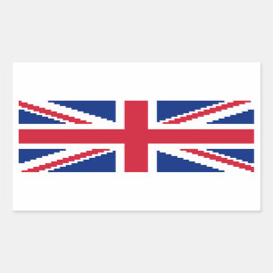 8 Bit Union Pixel Jack Rectangular Sticker