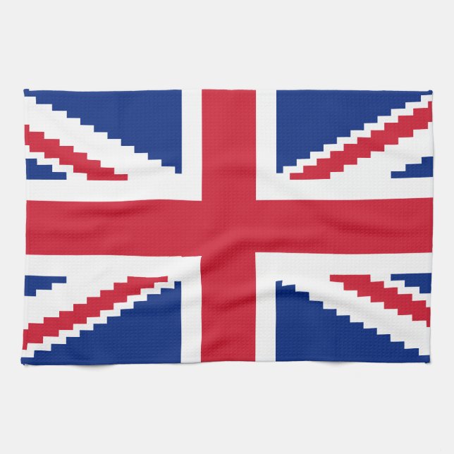 8 Bit Union Pixel Jack Tea Towel (Horizontal)