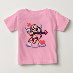 8 bit Valentine's Day classic/vintage Cupid Baby T-Shirt