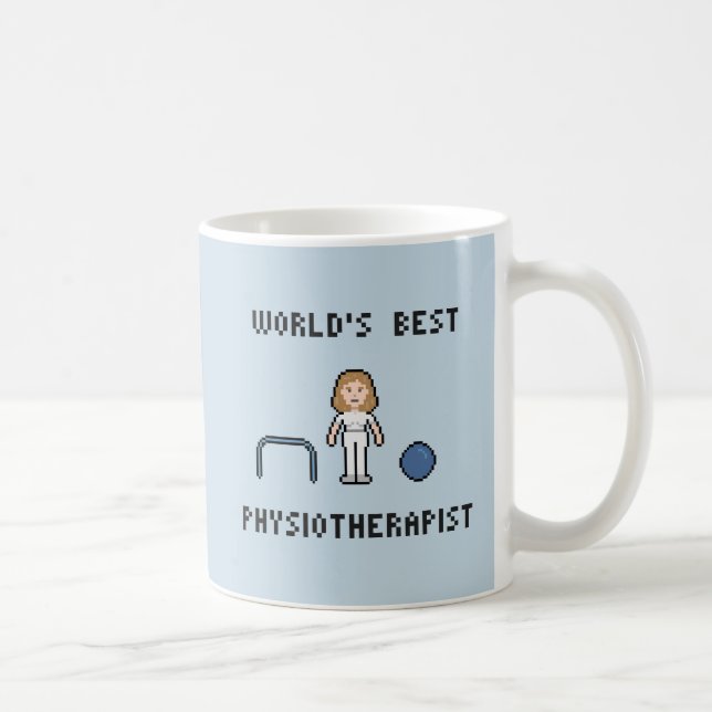 8 Bit World's Best Physiotherapist Mug (Right)