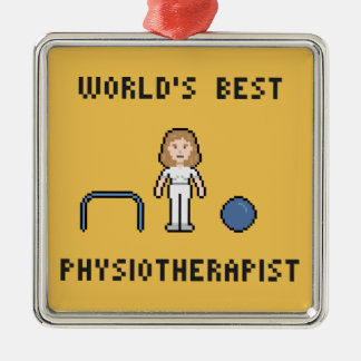 8 Bit World's Best Physiotherapist Ornament