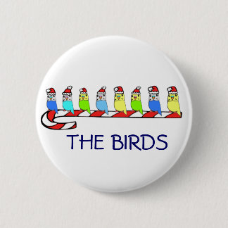 8 Budgies 6 Cm Round Badge