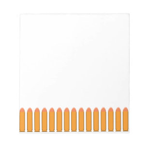 8 BULLETS on black background Notepad