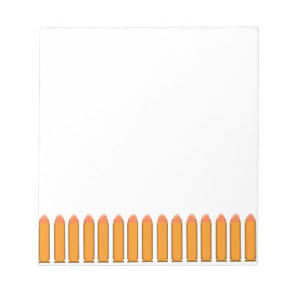 8 BULLETS on black background Notepad