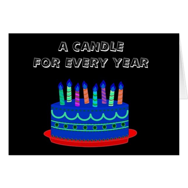 *8* CANDLES ON THIS CAKE FOR SPECIAL *8* YR OLD (Front Horizontal)