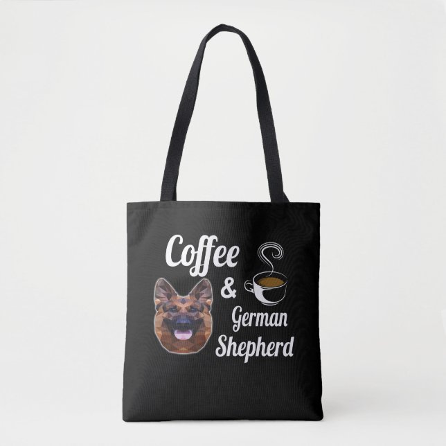 8 Coffe And German Shepherd Tote Bag (Front)