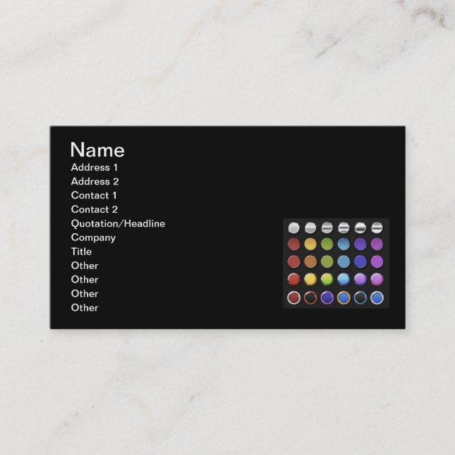 8-ColourfulGlossy Business Card (Front)