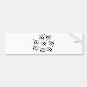 8 Cow Woman Bumper Sticker