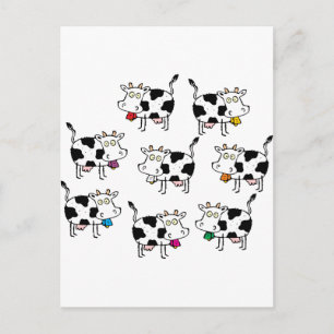 8 Cow Woman Postcard