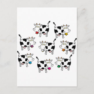 8 Cow Woman Postcard