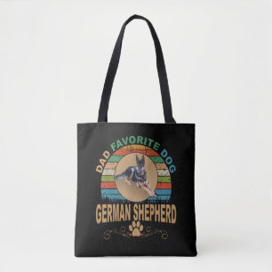 8 Dad Favourite Dog German Shepherd Tote Bag